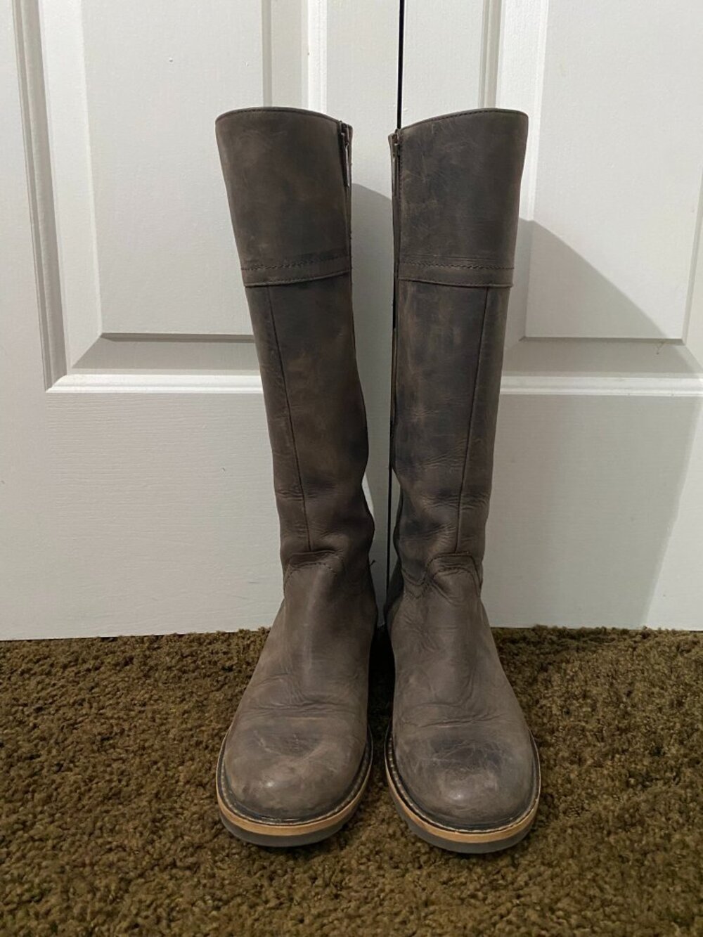 DUO Nubuck Tall Flat Boots